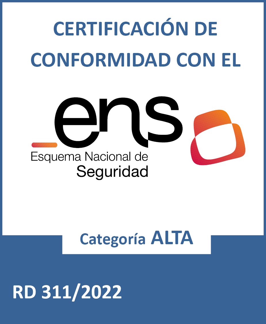 Certificación de Conformidad con el Esquema Nacional de Seguridad. Categoría ALTA. RD 311/2022